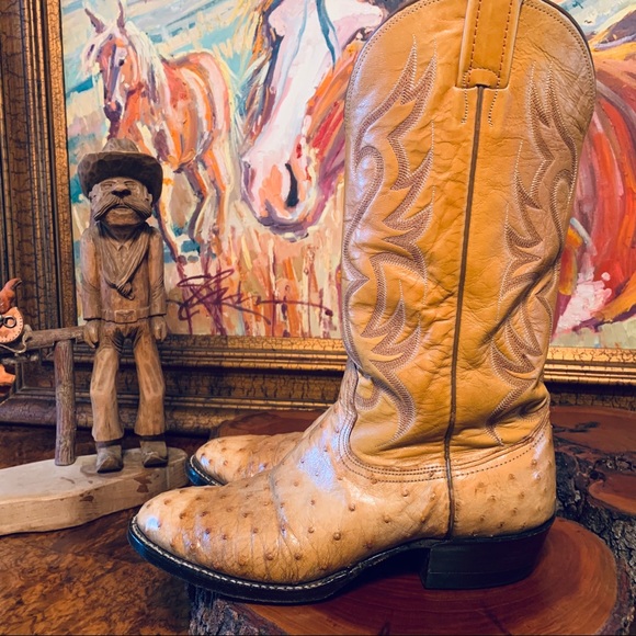 VERY RARE VINTAGE NOCONA OSTRICH COWBOY BOOTS - Picture 5 of 9